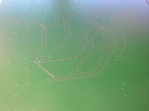 Laser Engraver track green paint